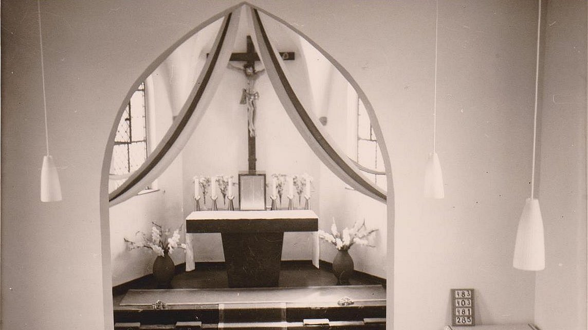St. Josef: Chorraum, Foto aus dem Jahe 1963